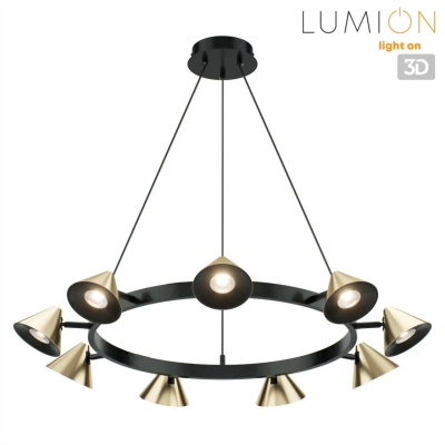 8233/9 COMFI LN25 209 черный/золото, металл Подвесной светильник GU10 LED 9*7W 220V LAMINA