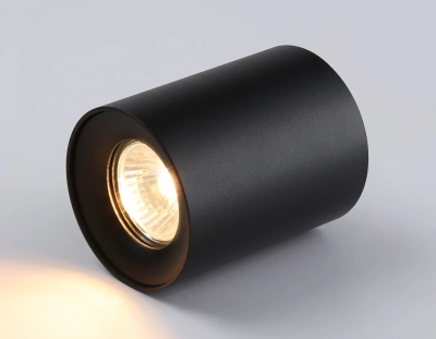 Светильник накладной TN213137 BK черный GU10 max 12W D80*100