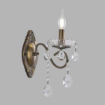 8346/1W CLASSI бронза/прозрачный, металл/хрусталь Бра E14 1*40W 220V LUINA