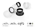 Корпус светильника встраиваемый для насадок D60mm C6513 SBK черный песок D80*H25mm MR16 GU5.3
