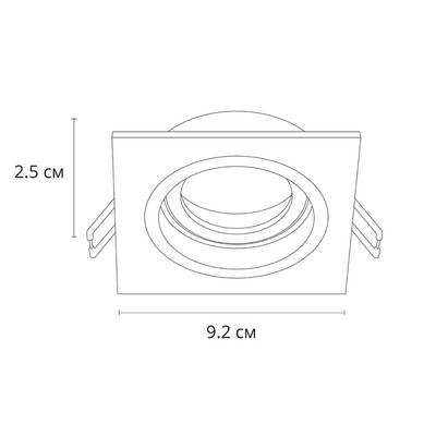 Точечный встраиваемый светильник Arte Lamp TARF A2178PL-1BK, 1хGU10