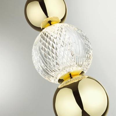 5008/7LA L-VISION ODL23 589 золотой/прозрачный/металл/акрил Подвес LED 7W 4000K 300Лм CRYSTAL