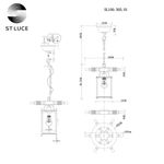 SL150.303.01 Светильник подвесной ST-Luce Бронза, коричневый/Прозрачный с эфектом трещин E27 1*40W