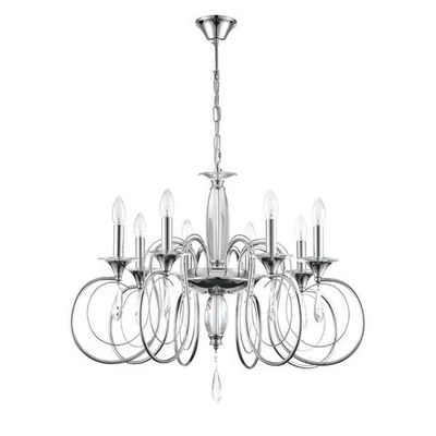 8032/8 CLASSI LN25 20 хром, металл/хрусталь Люстра подвесная Е14 8*40W 220V LAOKA