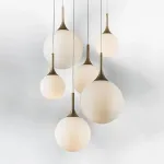 813063 Люстра GLOBO 6х40W E14 champagne gold/white Lightstar