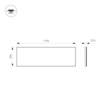 Панель IM-300x1200A-40W Day White (Arlight, IP40 Металл, 3 года)
