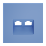 VLS001415 Накладка для розетки компьютерной двойной RJ45+RJ45 кат.6, S70 (деним). (ТМ Maytoni)