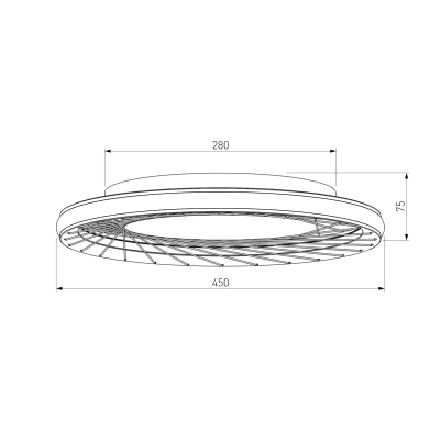 Потолочный светодиодный светильник 40022/1 LED серый, LED