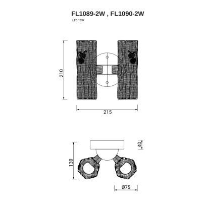 Бра Inverno Rose FL1090-2W, LED