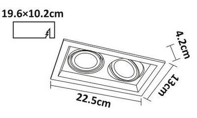 Точечный встраиваемый светильник Arte Lamp CANIS A6661PL-2WH, 2хGU10
