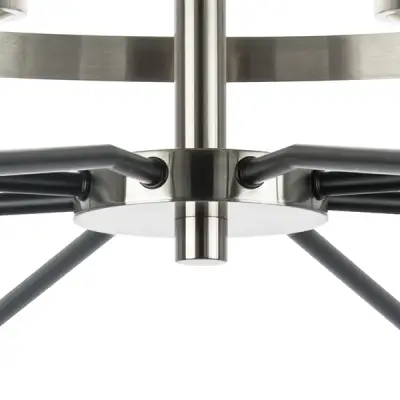 723085 Люстра FLUME 8х40W E14 ЧЕРНЫЙ МАТОВЫЙ/НИКЕЛЬ Lightstar