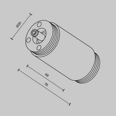 Прямой коннектор для системы Shelf без ввода питания, CA013IC-B. TM Maytoni