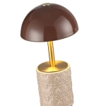5453/3TL L-VISION ODL_EX26 010 светлая бронза/кофейный/бежевый/металл/керамика Настольная лампа беспроводная LED*3W 3000K LULU