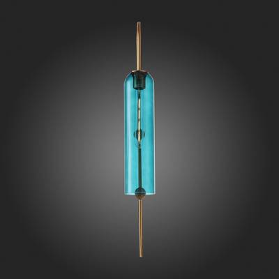 SL1145.381.01 Светильник настенный ST-Luce Латунь/Голубой E27 1*60W