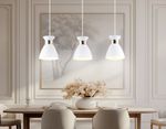 Светильник подвесной TR8466/3 WH/FGD белый/золото E27/3 max 60W 550*135*1000