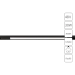 Магнитный трековый светильник Arte Lamp OPTIMA A7285PL-1BK, LED