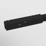 Коннектор питания прямой S35 черный, TRA004PC-22B. TM Maytoni