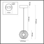 5041/12L L-VISION ODL24 425 черн./золото/дымчатый/металл/стеко Подвес LED 12W 4000К 1526Лм TRONI