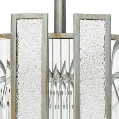 712064 Люстра AGAVE 6х40W E27 СЕРЕБРО С ПАТИНОЙ/ПРОЗРАЧНЫЙ Lightstar