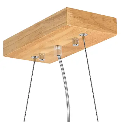 802135 Подвес NUBI LEGNO 3х40W E27 СВЕТЛОЕ ДЕРЕВО/БЕЛЫЙ