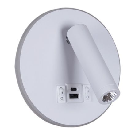 86203-9.2-001KT LED12W+USB WT светильник настенный