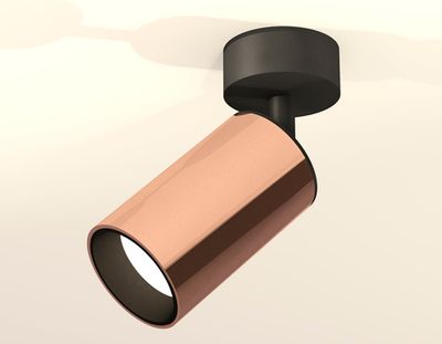 Комплект накладного поворотного светильника XM6326020 PPG/SBK золото розовое полированное/черный песок MR16 GU5.3 (A2210, C6326, N6111)