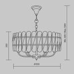Подвесной светильник Сюита / Suite E14х6, MOD122PL-06BS. TM Maytoni