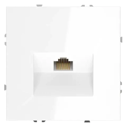 VLS060101 Розетка компьютерная встраиваемая VOLTUM S70 RJ45 кат.6, (белый глянцевый). (ТМ Maytoni)