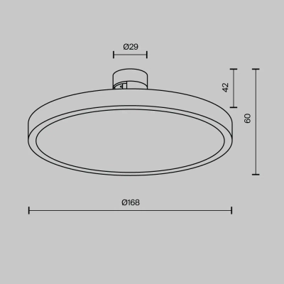 Трековый светильник Плато / Plato Flarity 3000K 10Вт 120°, TR153-1-10W3K-PT. TM Maytoni