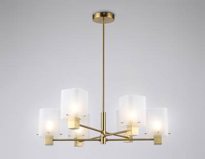 Светильник подвесной LH57031/6 BS/SM латунь/дымчатый E14/6 max 40W D690*690