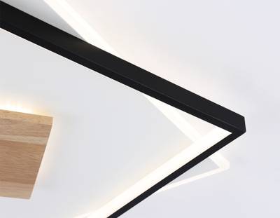 Светильник светодиодный потолочный FL4791 WH/BK/WD белый/черный/дерево 77W 3000-6000K 515*515*50 (без ПДУ)