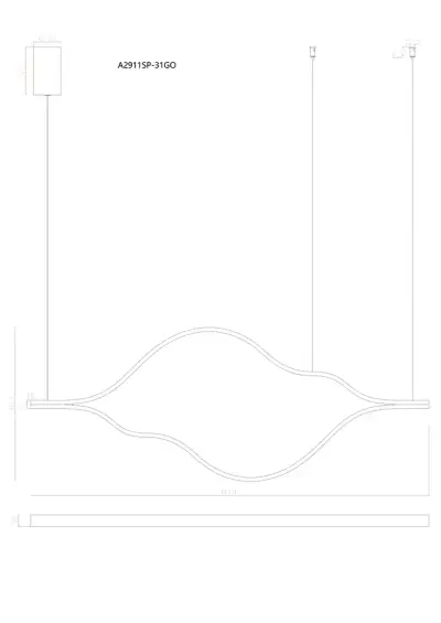 Подвесная люстра Arte Lamp ODYSSEY A2911SP-31GO, 1хLED