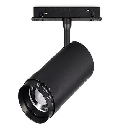 ST357.436.20 Магнитный трековый светильник ZOOM Черный LED 1*20W 3000K Lm Ra90 10-55° IP20 D60xH170 48VV