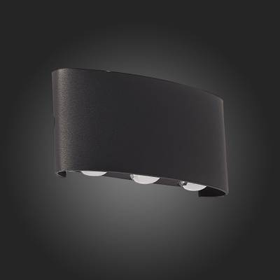 SL089.401.06 Светильник уличный настенный ST-Luce Черный кварцевый LED 6*1W 4000K