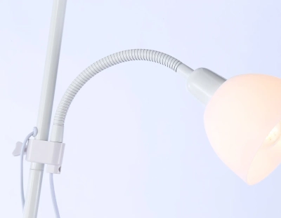 Светильник напольный с выключателем на проводе TR97622 WH белый E27+E14 max 40W D245/100*1770