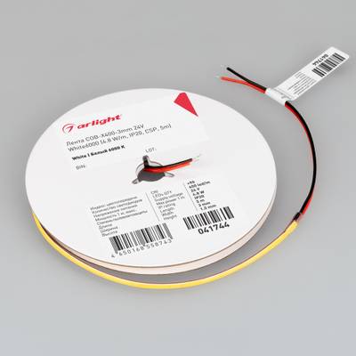 Лента COB-X400-3mm 24V White6000 (4.8 W/m, IP20, CSP, 5m) (Arlight, -)