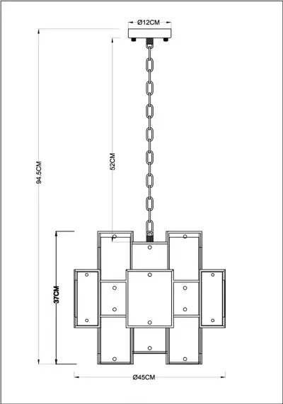 Подвесная люстра Arte Lamp THEEMIN A4068LM-7SG, 7хE14