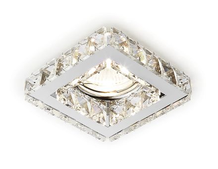 Встраиваемый точечный светильник K110 CL/CH хром/прозрачный хрусталь MR16