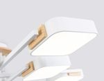 Светильник светодиодный подвесной FL4888/8 WH/WD белый/дерево 144W 3000-6000K  960*960*160 (без ПДУ)