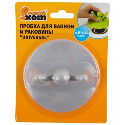 Пробка для ванной и раковины "UNIVERSAL", цвет в ассортименте