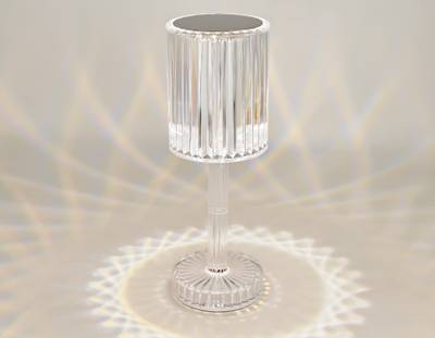 Настольная светодиодная лампа с сенсорным выключателем DE8066 CL прозрачный LED 3000K/4200K/6400K 3W