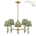 8275/5 CLASSI латунь/зеленый, металл/керамика/ткань Люстра Е14 5*40W 220V VERMONT
