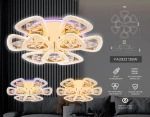 Потолочный светодиодный светильник с пультом FA2923 GD золото 138W 600*600*130 (ПДУ РАДИО 2.4)